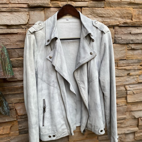 Jakett men’s NWOT XL suede distressed leather jacket - Picture 16 of 16